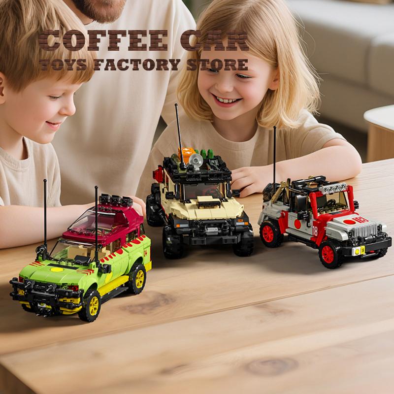 1632pcs Dinosaur Explore Vehicle Building Blocks 3 In 1 Off-road Cars MOC Bricks Toys City Car Racer 3D Model Christmas Gift NEW