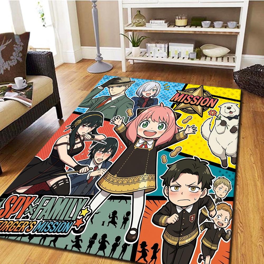 SPY FAMILY Bedroom Carpet, Living Room Decor, Home Cool Movie Mat Play Floor Mat -HE63