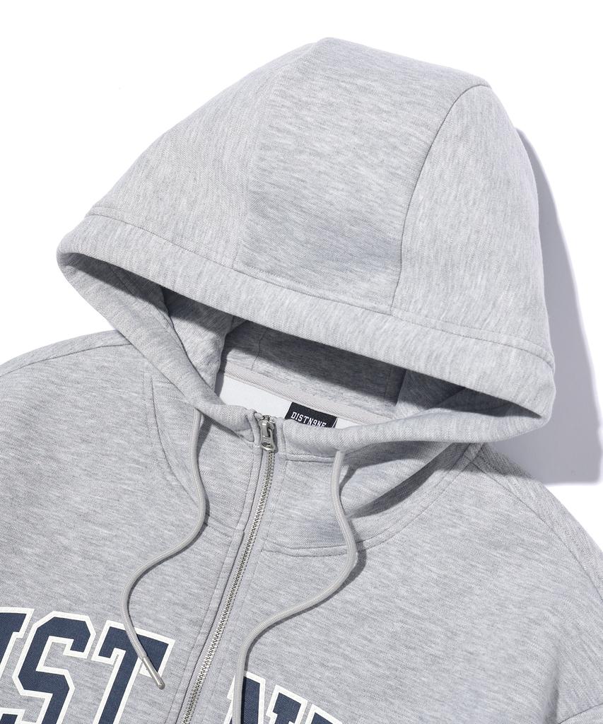 Distn9Ne Arch Logo Neoprene Zip-Up Hoodie Lq1Ju015_Melange Grey
