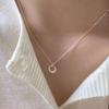 Geometric Circle Ring Necklace for Women Ins Style Fashionable Simple Niche Design Light Luxury Fresh Collarbone Chain