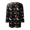 T-shirt da donna stampata allentata con maniche a 3/4, girocollo, moda casual, alla moda