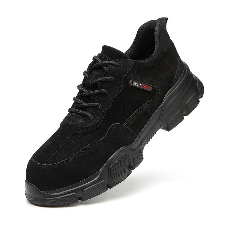 

Робоче взуття чоловіче сліпони легке взуття зі сталевим підноском жіноче неруйнівне захищене від проколів робоче взуття чоловічі кросівки 36 чорний