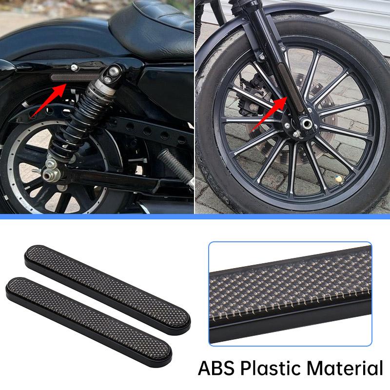 Smoke Motorcycle Rear Fender Side Reflector Sticker Saddlebag Latch Decal Safety Warning Cover Universal For Harley Sportster