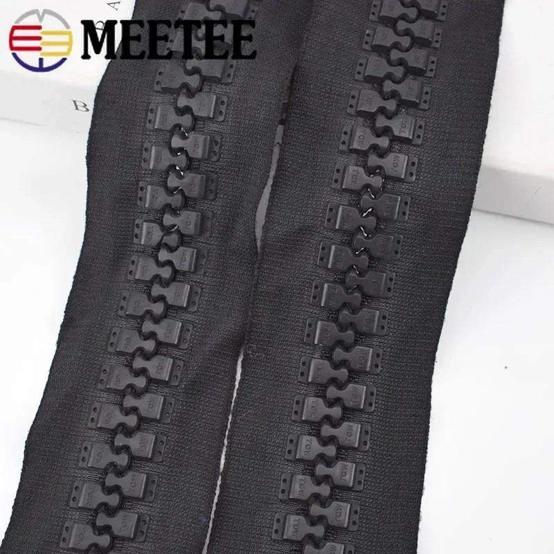 1/2M Meetee 30# Extra Large Resin Zippers with Zipper Puller Slider Outdoor Tent Luggage Closure Zips Repair Sewing Accessories