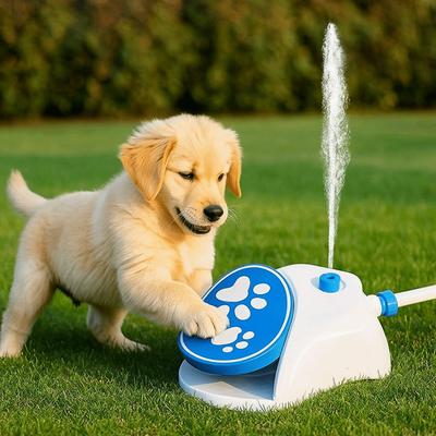 Fuente de Agua para Perros de Plástico con Pedal 2 Modos de Dispensación de Agua Pedal de Pata para Mascotas con Manguera 3 Tamaños de Interfaces