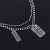 Halskette Geometrie Koreanischer Stil Halskette Punk Halskette Damen Schlüsselbein Kette Buchstaben Halskette