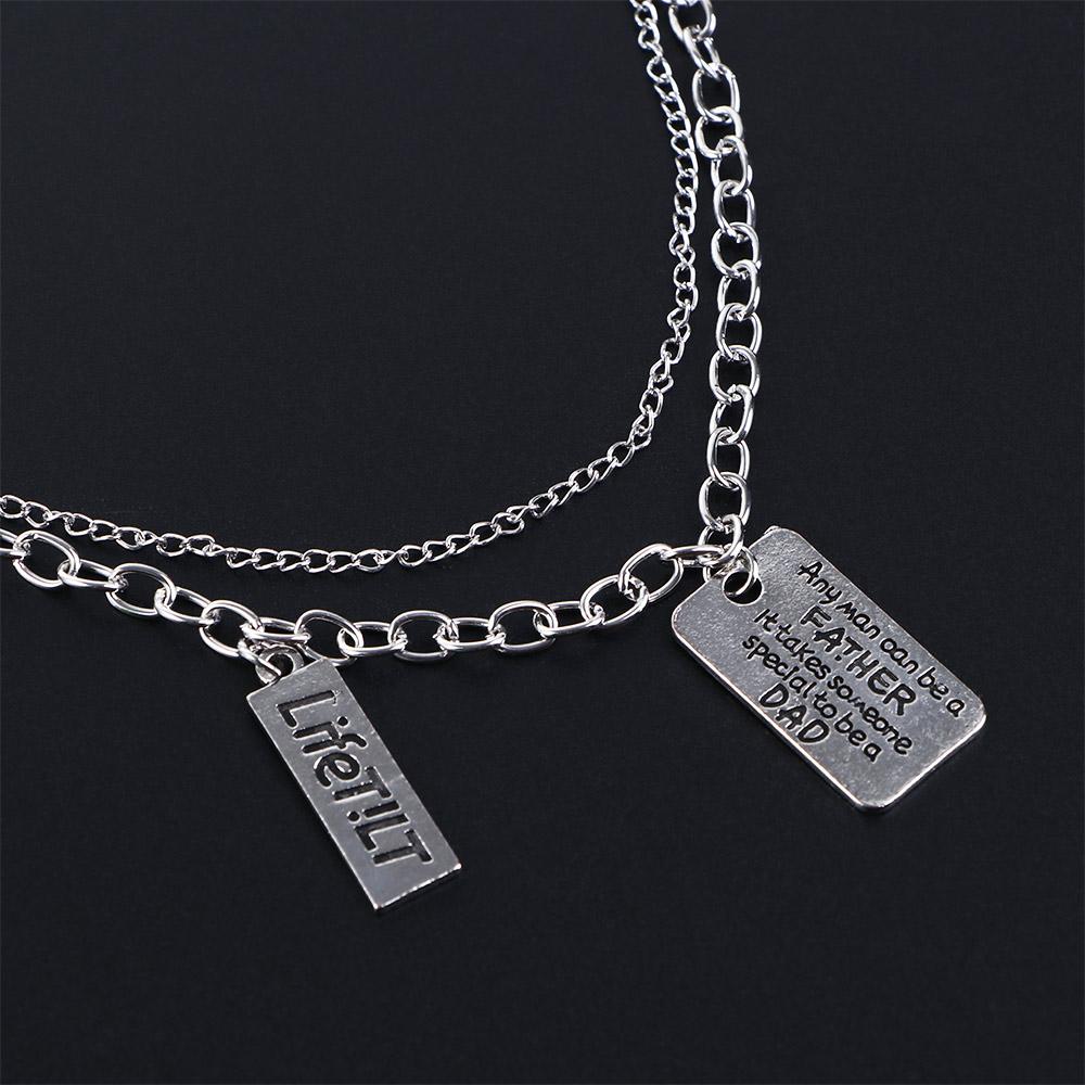 Halskette Geometrie Koreanischer Stil Halskette Punk Halskette Damen Schlüsselbein Kette Buchstaben Halskette