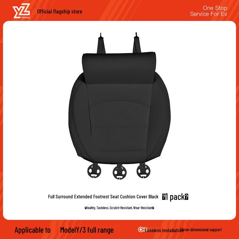 YZ Seat Covers: Full Coverage with Extended Leg Rest for Tesla Model 3/Y Other