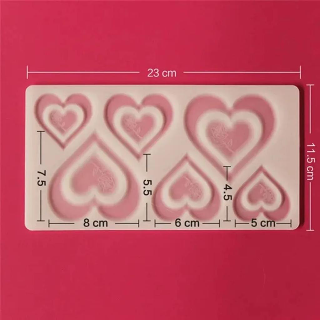 1 Pc Silicone Heart Shape Chocolate Mould Cupcake Cookies Mold Cake Decorating Tools