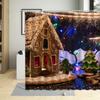Fantasy Fairy Tale World Shower Curtain Vine Door Green Forest Mushroom Animal Bathroom Decor Polyester Bath Curtains With Hooks