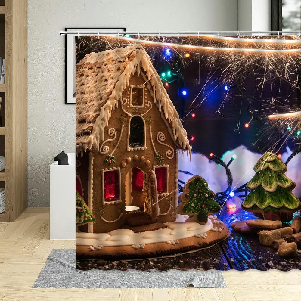 Fantasy Fairy Tale World Shower Curtain Vine Door Green Forest Mushroom Animal Bathroom Decor Polyester Bath Curtains With Hooks