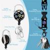 1 Set Retractable Badge Reel Lanyard Kit for Nurse Teacher, with Card Holder & Motivational Tag, Office ID Holder Set