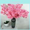 Lifelike Artificial Cherry Blossom Stems Floral Arrangement Event Decor Photography Props
