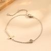 INS Summer Rhinestone Cross Anklet: Trendy European & American Stainless Steel Foot Jewelry.