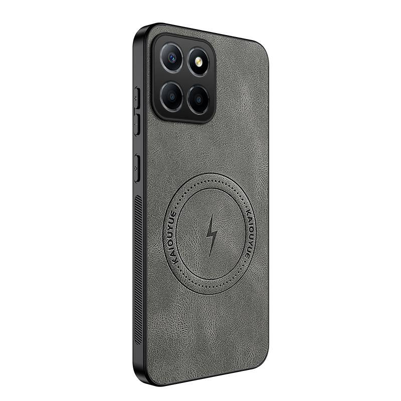 

Магнитный чехол из овчины для Honor X8C, модный чехол-накладка из кожи с рисунком нового стиля для телефона Honor X8C Honor X8c серый