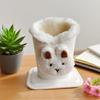 Soft Materials Versatile Plush Glasses Stand Pen Holder Desk Eyeglasses Organizer for Home Desktop Rack