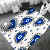 Abstract Eye Shapes Hand Moon Floor Mat Bedroom Living Room Flannel Door Mat Non-Slip Home Decor