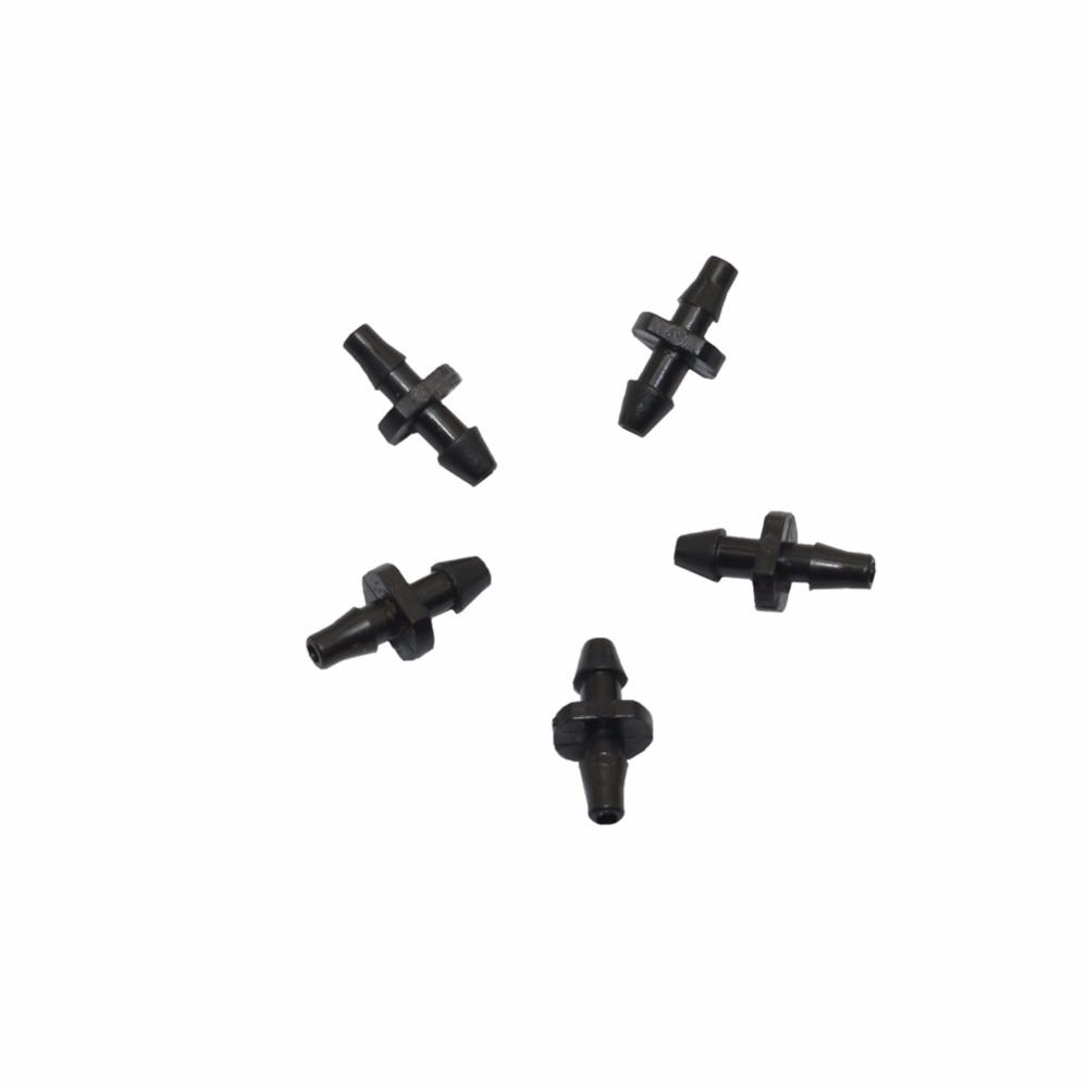 50 buc. conector ghimpat de 1/8" cu două căi Folosit pentru a îmbina țevile noastre de țeavă de apă de 3/5 mm împreună furtun de grădină de 3/5 mm