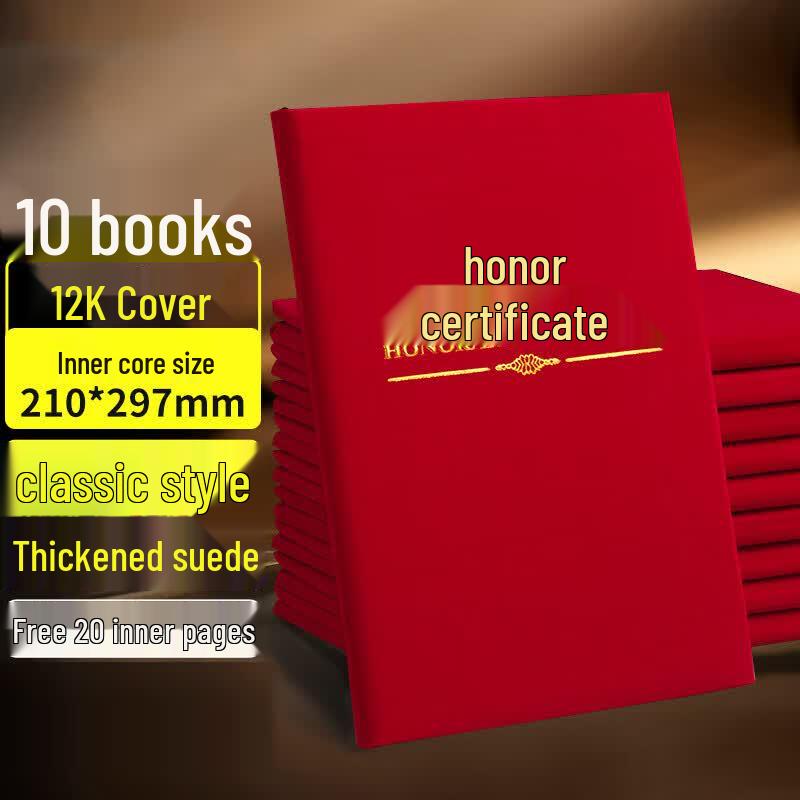 USAN HOME Large 12K Velvet Hot Stamped Award Certificates (10-Pack)