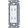 Wide 21 Flush-Mount Double Outlet WTF15024WK 10-Pack White