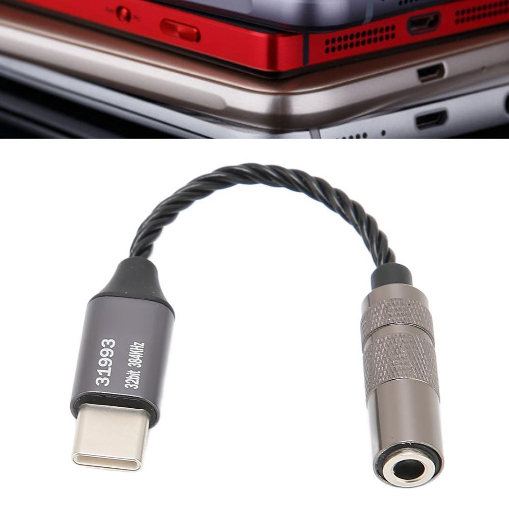 32bit/384KHz USB C auf 3,5mm Audioadapter unterstützt Leitungssteuerung für Samsung S10 S9 Plus Musikwiedergabe