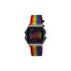 Casio Relógio personalizado série modificada dopamina espelho de letra preta moda retro clássica tendência Quartzo pulseira de nylon mesmo estilo A158WA-1