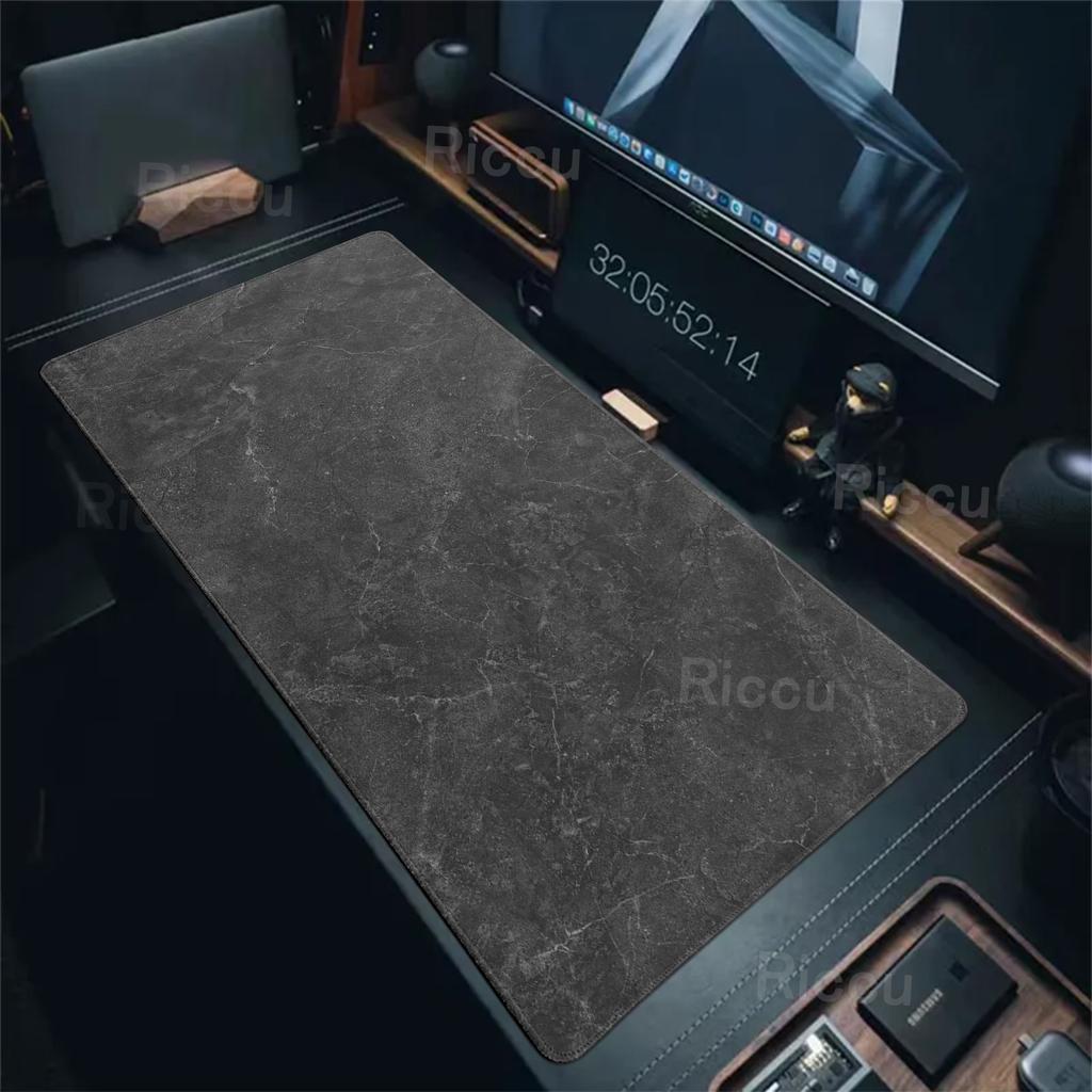 Gaming-Mauspad Schwarz Beliebte Textur Marmor-Mauspad Gaming-Zubehör XXL Große Tastatur-Schreibtischmatte 900x400 Büro-Schreibtischmatte Teppich