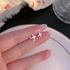 S925 Silver Stud Earrings Women's Ear Hole Earrings Niche Design Earbone Studs High-end Earrings