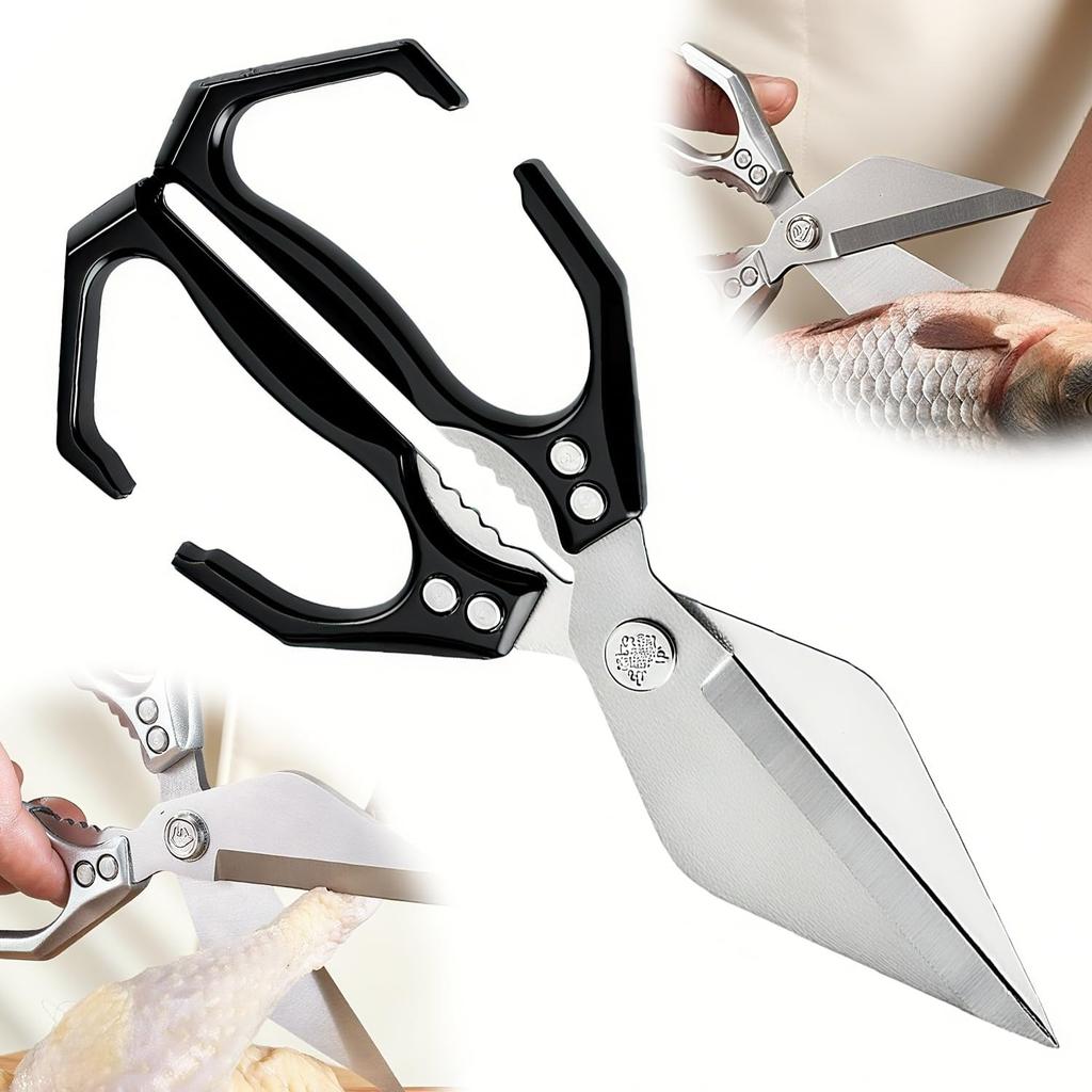 Multifunctional Heavy-Duty Kitchen Shears New,Heavy Duty Kitchen Scissors for Food with Ergonomic Handle,High-Carbon Steel Culinary Shears for Chicken