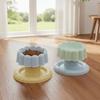 Non-Slip Base Pet Stainless Steel Bowl Elevated Design Stable Detachable Pet Bowl Cake Shape Cartoon Pet Feeder Bowl