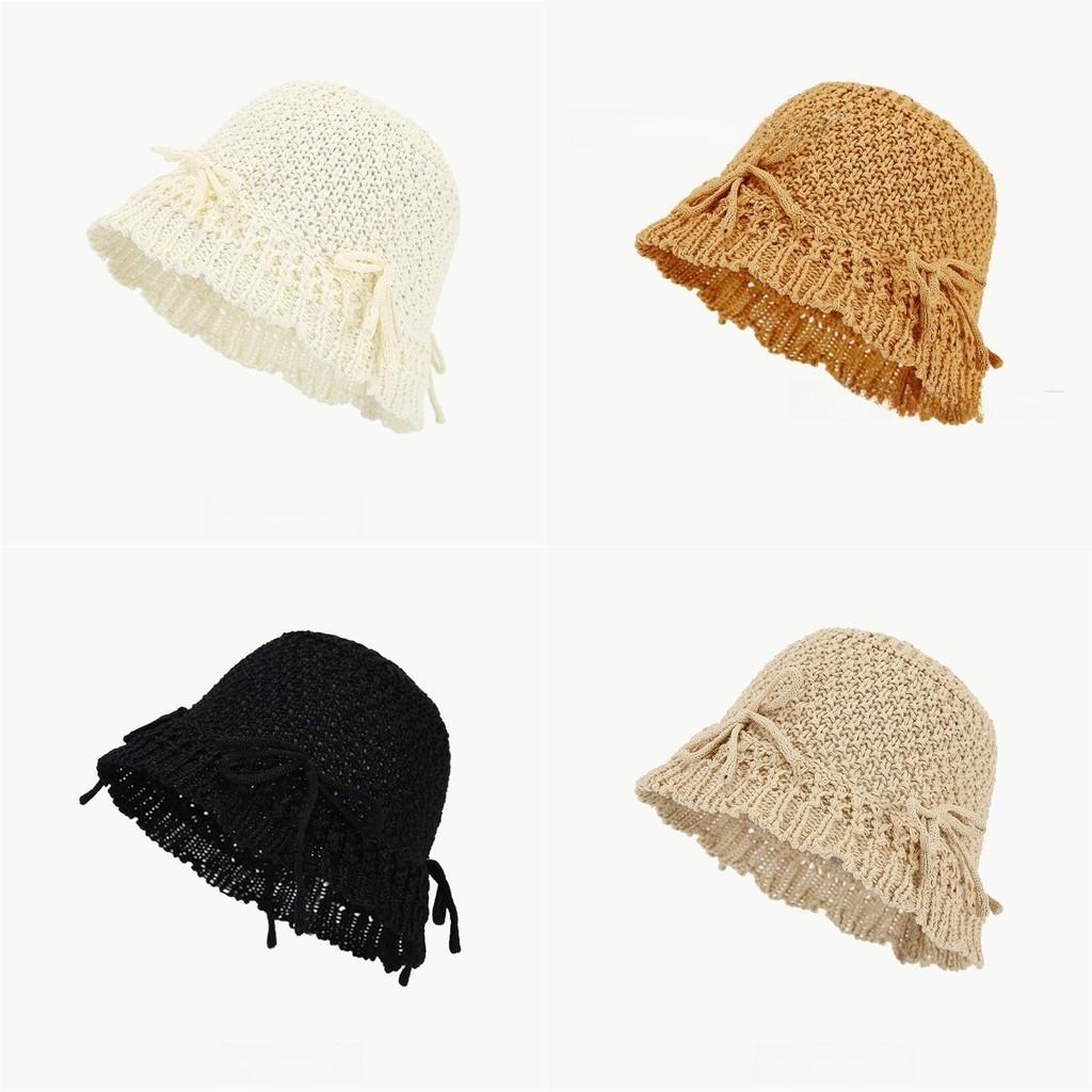 Korean Style Striped Knit Cap With Sunshade And Adjustable Fit For All Seasons