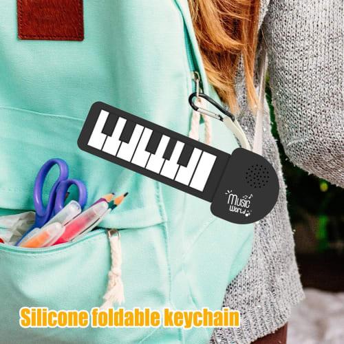 M-i-ni Electronic Piano, Roll-Up Piano Keyboard, Beginner's Musical Instrument, 21.7x13.2x2cm Portable and Lightweight Design Silicone Folding Foldabl