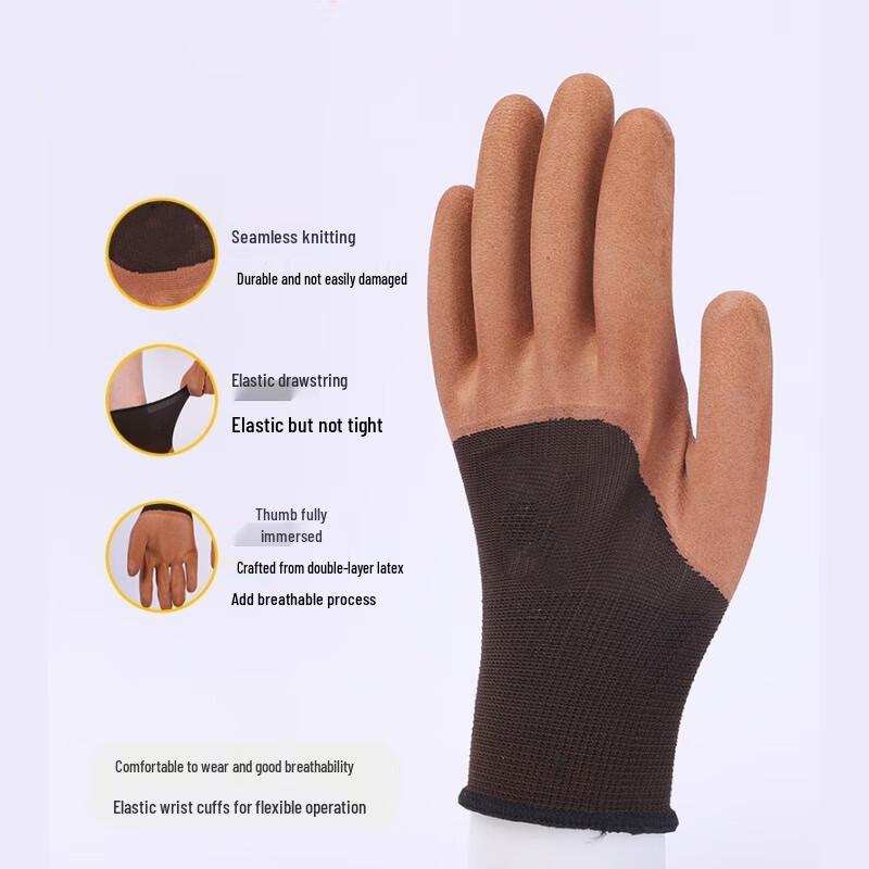 Anbikang Nylon Foam Dipped Protective Work Gloves