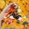 Resin Chinese Style Keychain Flower Car Key Ring Fashion Tang Dynasty Doll Pendant  Key Decor