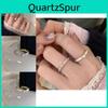 Eleganter koreanischer Creme-Emaille-Drip-Glasur Zirkonia-Ring für Damen Stilvolles verstellbares Design