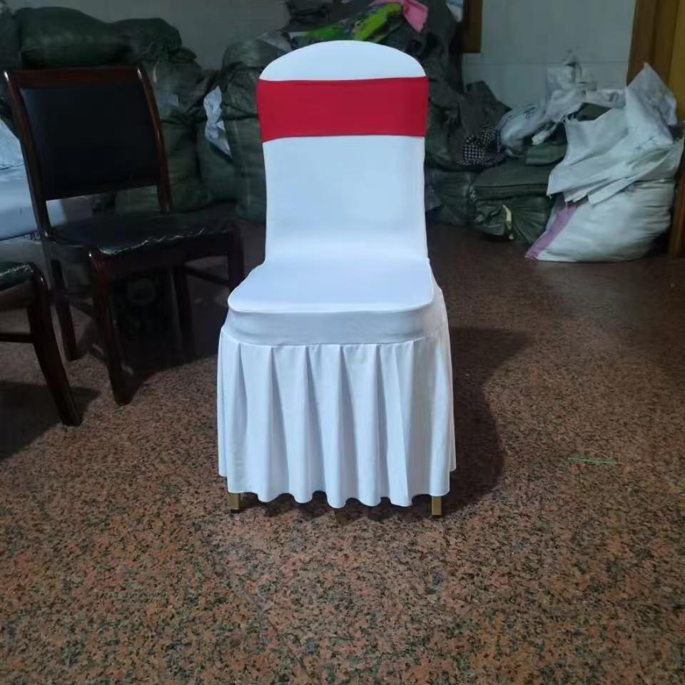 Verdickte elastische Faltenrock-Stuhlhusse für Hochzeiten & Konferenzen