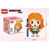 Linkgo Building Blocks di Connessione Uno Luffy Chopper Piece Boa Franky Zoro Nami Robin Jinbei Brook Modello 3D Giocattolo con Mini Mattoncini