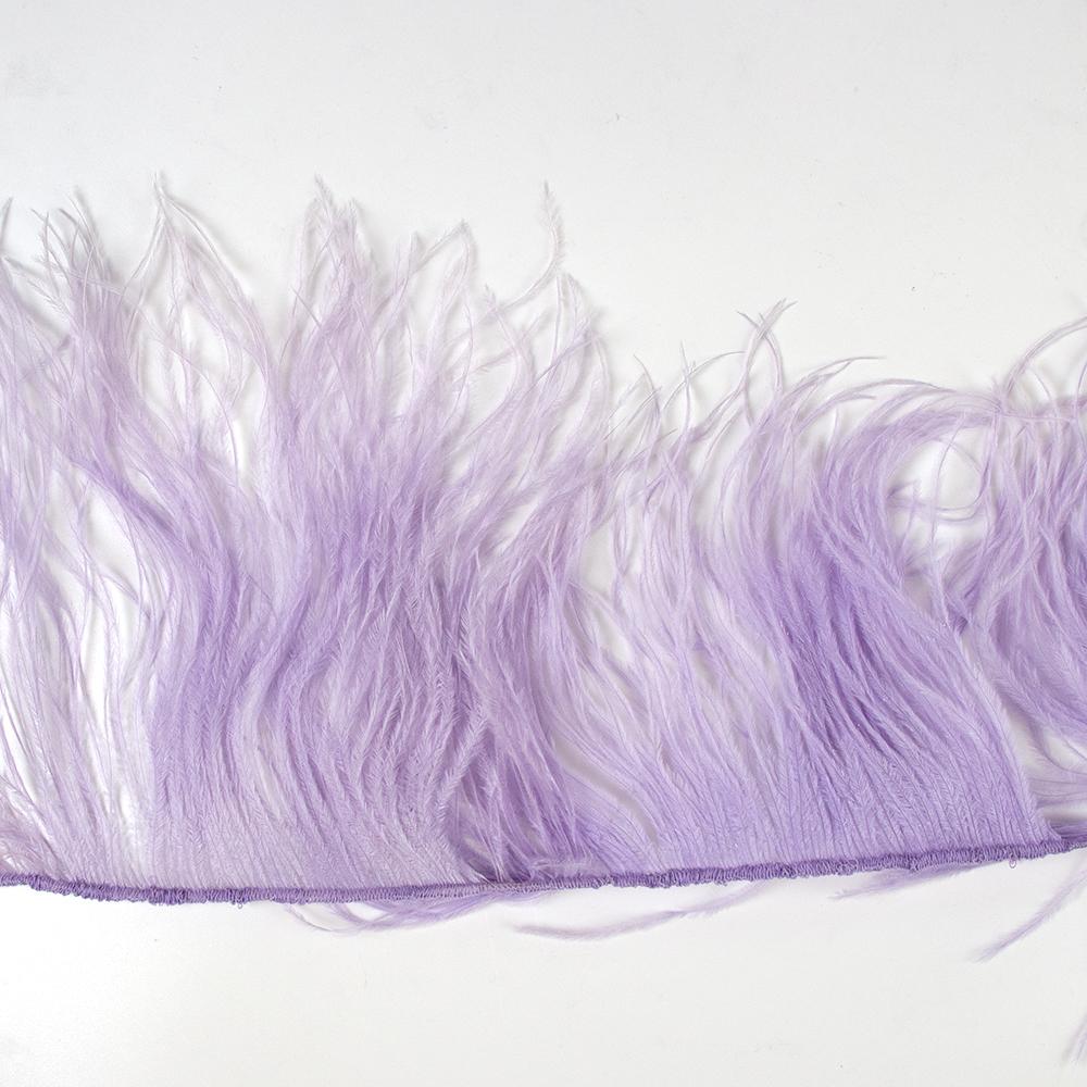 

1Meter Black Ostrich Feather Trims High Quality Customized Plume Fringe Trim for Wedding Party Dress Clothing Sewing 10-15cm 1ply светло-фиолетовый