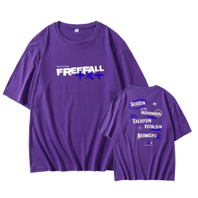 

Kpop Txt Album The Name Chapter FREEFALL Series Tshirt Print Short Sleeve Oneck T Shirts Fans Tops Unisex Women Streetwear 3XL