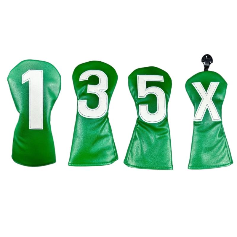 

4Pcs PU Golfs Mallet Putter Headcover Golfs Club Head Cover Golfs Men Women Golfs Driver Golfs Club Cover Iron Headcover 1