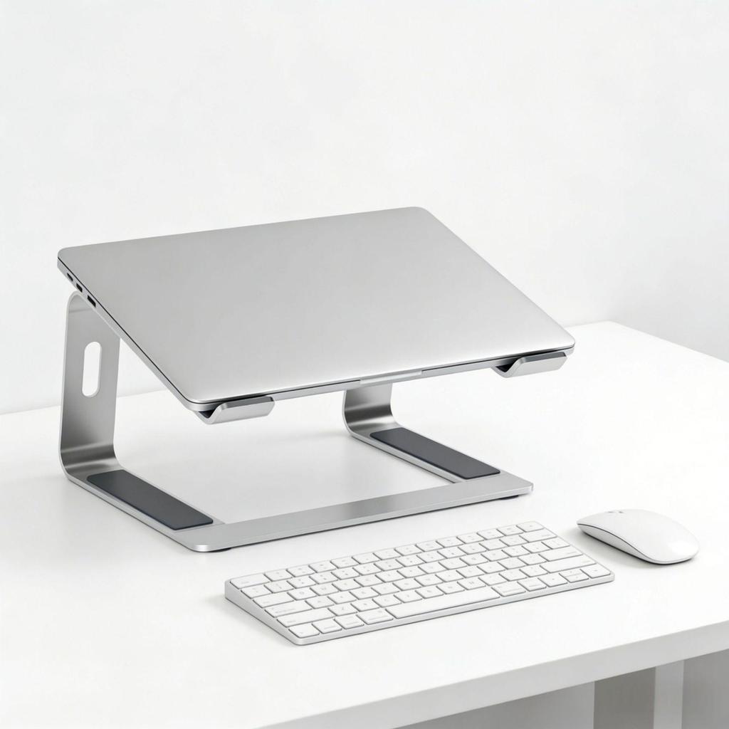 Portable Aluminum Laptop Cooling Stand with Adjustable Height