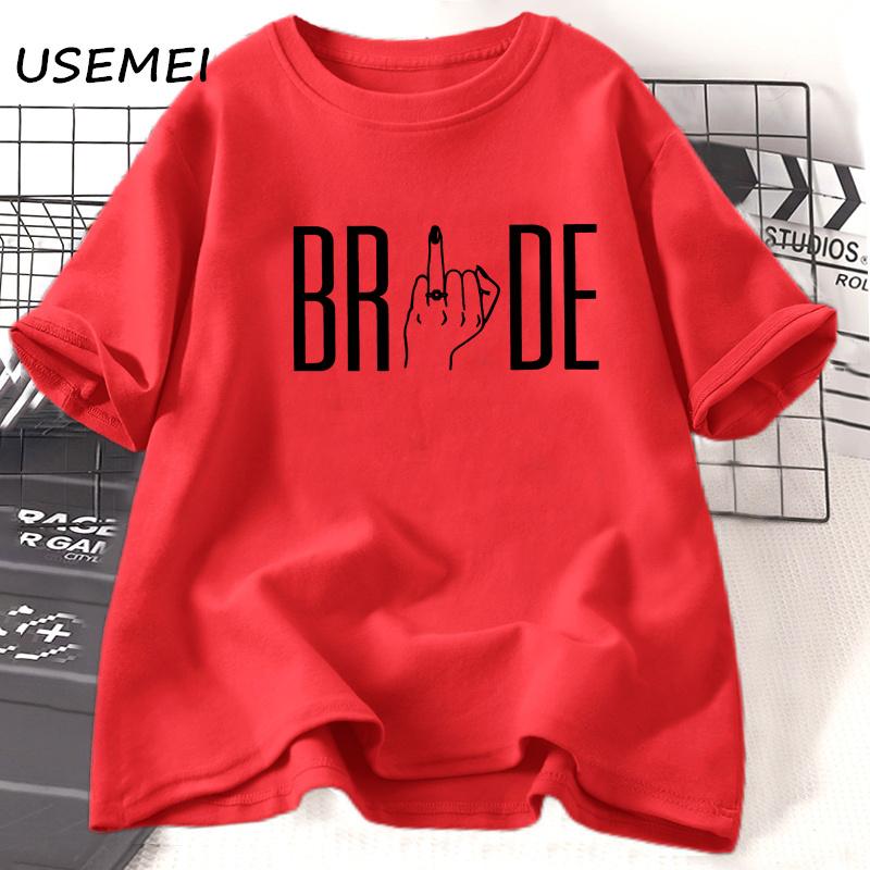

Bride Ring Finger T Shirt Women Female Wedding Finger TShirt Bachelorette Party Tshirt EngageUnisext Bride To Be Hen Party Clothes S