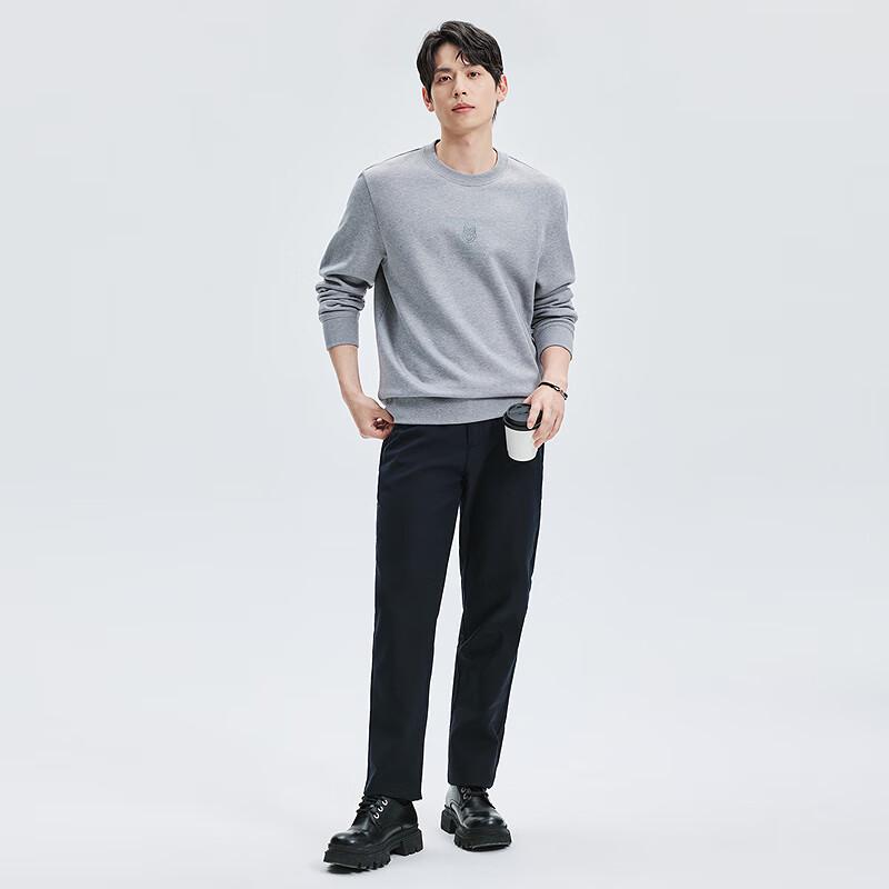 SEPTWOLVES Men's Printed Fleece Crewneck Sweatshirt