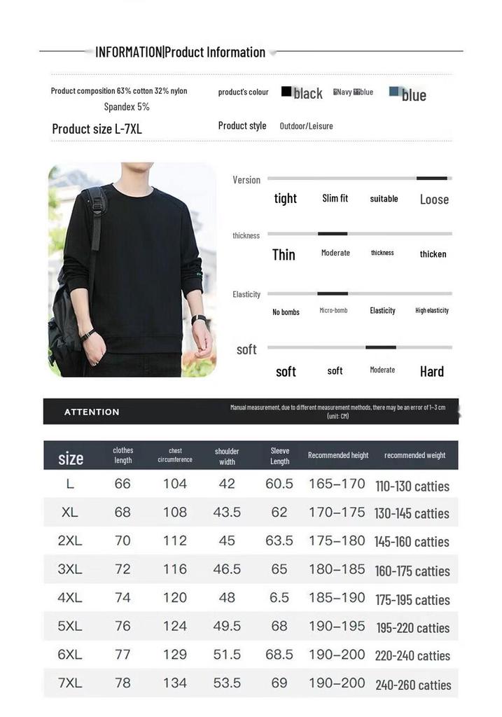 Playboy Men's Minimalist Crew Neck Long Sleeve Sweatshirt