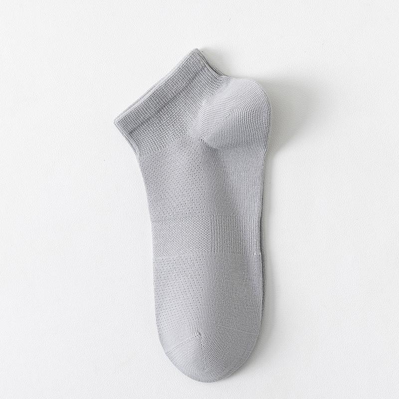 Men's Pure Cotton Summer Breathable and Sweat-absorbing Cotton Short Socks, Mesh Breathable, Antibacterial and Deodorizing Loose-fitting Socks