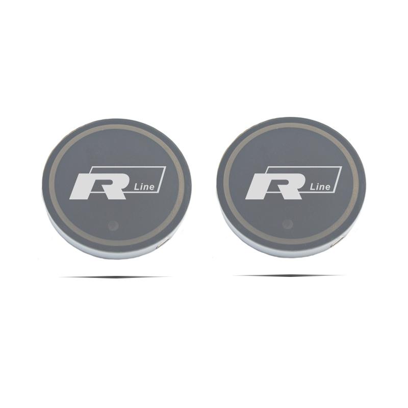 For VOLKSWAGEN VW Color Luminous Car Water Cup Coaster Holder Car Led Atmosphere Light For Volkswagen Golf Polo Passat b6 Tiguan