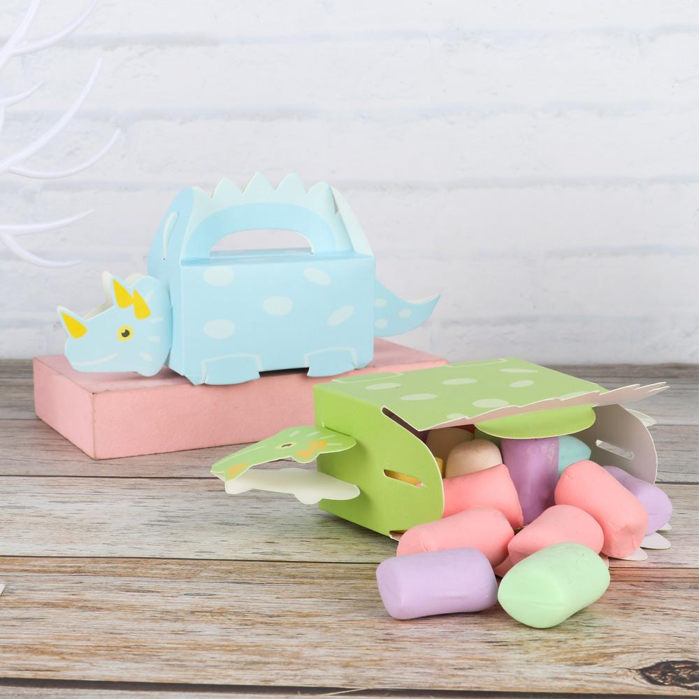 10pcs Cute Baby Shower Paper Box Candy Holder Packaging Dinosaur Cookie Box Gift Boxes