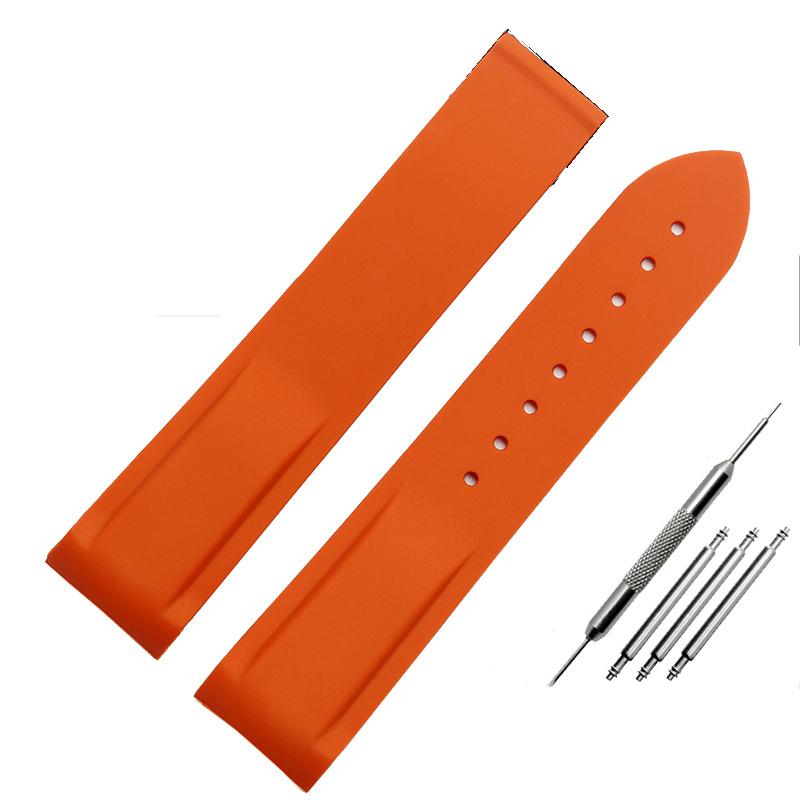 Bracelet de montre en caoutchouc et silicone Classic Arc, 20 mm/22 mm, compatible avec Omega Seamaster GMT Diver 300 Speedmaster Seiko Hamilton