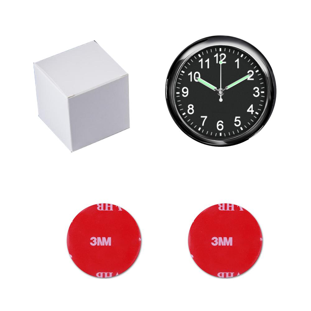 Universal Car Luminous Stick-On Digital Watch Diamond Quartz Clock Accessories Built-in Button Battery Car Air Vent Quartz Clock