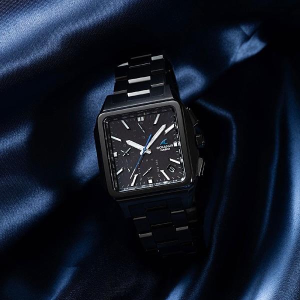 Casio Pánské čtvercové hodinky OCEANUS OCW-T5000B-1AJF [OCEANUS CLASSIC LINE] černé titánové analogové